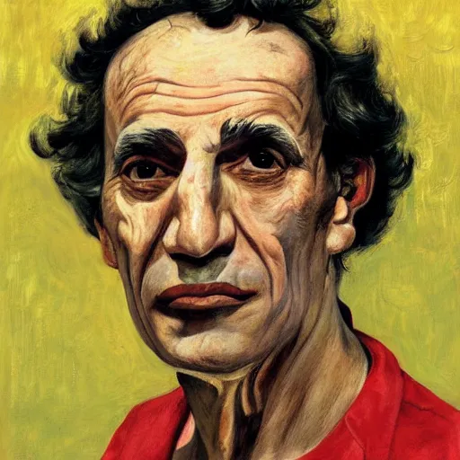 Prompt: portrait of rui veloso, painting by paula rego, high detail, high resolution