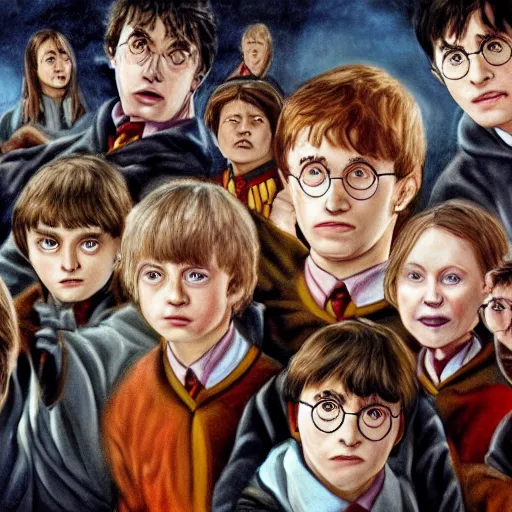 Image similar to a detailed portait of harry potter