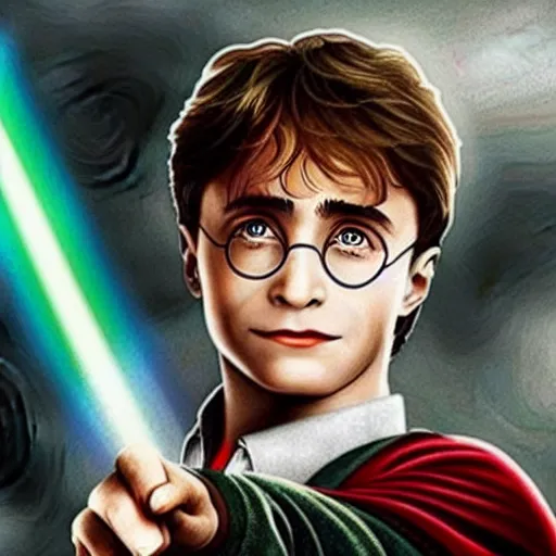 Prompt: Harry Potter as a Jedi Knight