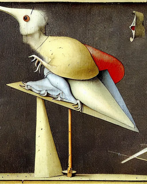 Image similar to hieronymus bosch's funnel bird