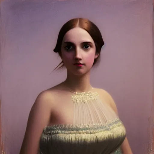 Image similar to a beautiful girl's face made of ivory and gold filigree, daguerreotype by edward hopper, by henri rousseau, by Bosch, art noveau, highly detailed, strong lights, liminal, eerie, Bright pastel colors, octane render, 8k,