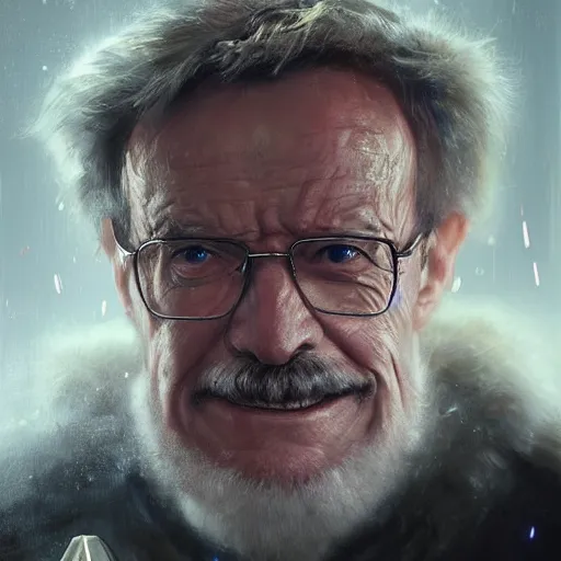 Image similar to portrait of a man by greg rutkowski, chancellor or the galactic alliance, he looks like brian cranston, star wars expanded universe, he is about 6 0 years old, wearing uniform of the galactic alliance, highly detailed portrait, digital painting, artstation, concept art, smooth, sharp foccus ilustration, artstation hq