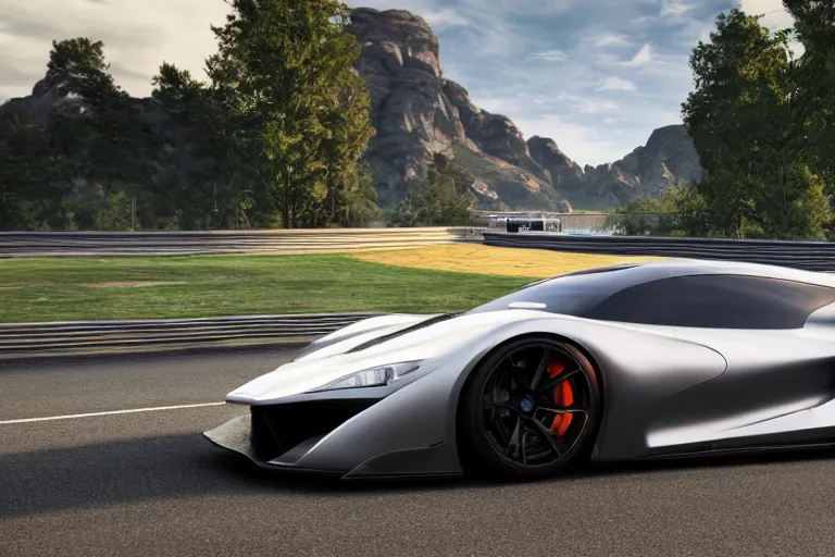 Image similar to photo wallpaper sport car gran turismo 7 forza horizon need for speed fast and furious 5 unreal engine supercar hypercar game concept car octane render, 4 khd 2 0 2 2 3 d cgi rtx style chrome reflexion global illumination ray tracing hdr arstation pixar and disney unreal