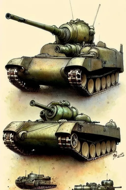 Image similar to (((((1950s retro army tank . muted colors.))))) by Jean-Baptiste Monge !!!!!!!!!!!!!!!!!!!!!!!!!!!