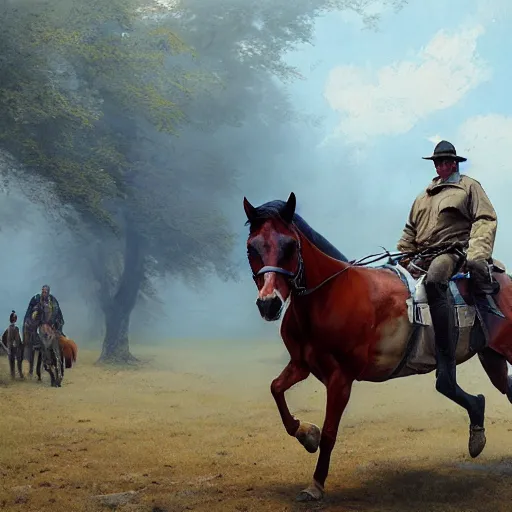 Image similar to а man carries a horse over him, hyperrealism, no blur, 4 k resolution, ultra detailed, style of ron cobb, adolf hiremy - hirschl, syd mead, ismail inceoglu, rene margitte