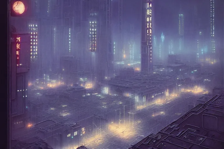 Image similar to a scifi illustration, Night City on Coruscant by zhang kechun