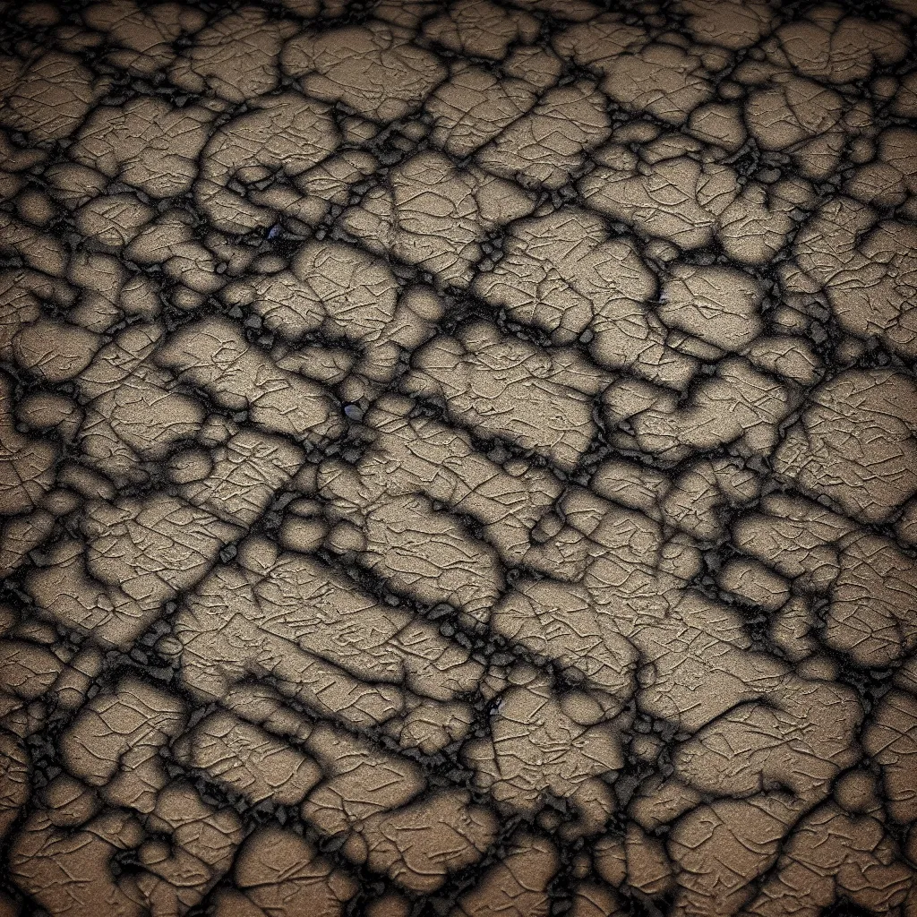 Image similar to tileable texture , damaged alumiunium, surface imperfections, grunge, dirt ,rust, oxydation, reaction, super detailed texture, octane, amazing details, dynamic light , substance designer render, zbrush sculpt, ,scratches , stains, spilled oil, gasoline, realistic,diffraction diffusion ,