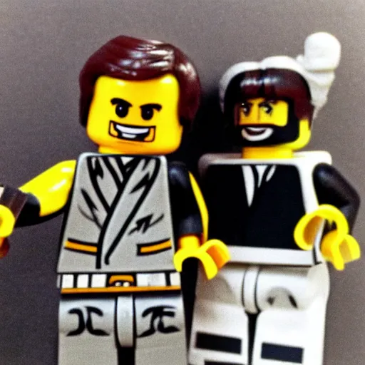 Prompt: lego set of wozniak and jobs in 1 9 7 7