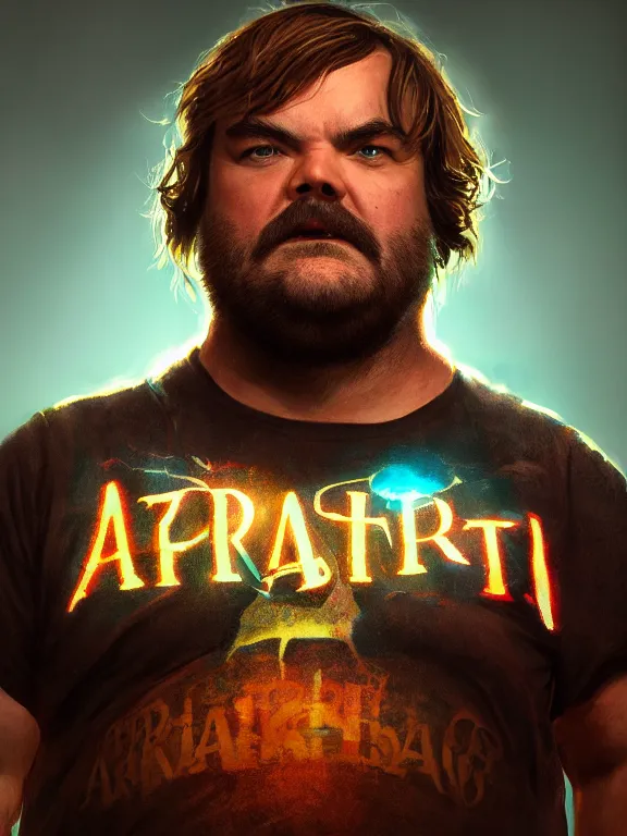 Prompt: portrait art of jack black 8 k ultra realistic, lens flare, atmosphere, glow, detailed, intricate, full of colour, cinematic lighting, trending on artstation, 4 k, hyperrealistic, focused, extreme details, unreal engine 5, cinematic, masterpiece