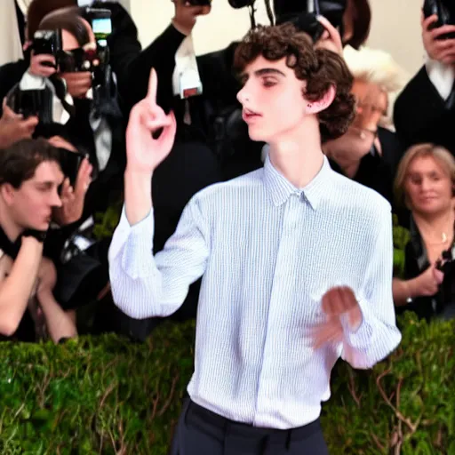 Image similar to timothee chalamet blowing a kiss