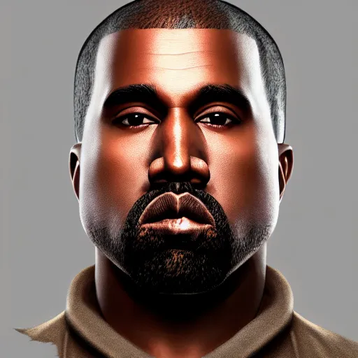 Image similar to highly detailed portrait of kanye west looking right, intricate, cgsociety, unreal engine, octane render, sharp focus, smooth, volumetric lighting, cinematic composition, artstation