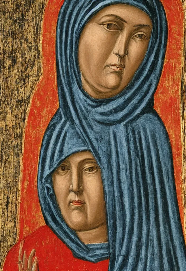 Image similar to saint mary mackillop by Duccio, circa 1285