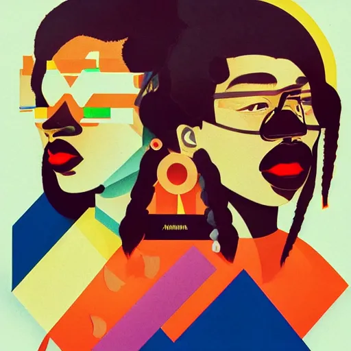 Image similar to The Migos profile picture by Sachin Teng, asymmetrical, Organic Painting , Matte Painting, geometric shapes, hard edges, graffiti, street art:2 by Sachin Teng:4