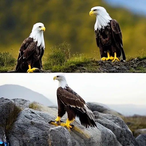 Image similar to Tragedy in a family of dwarfs - an eagle grabbed a baby and throws it down a mountain, a photo by the National Geographic team awarded the Comedy Wildlife Photography Awards 2019