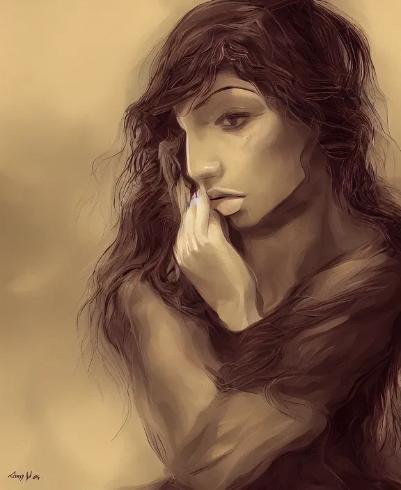 Image similar to the beautiful is far away in vain and far away, senselessly cruel, digital painting