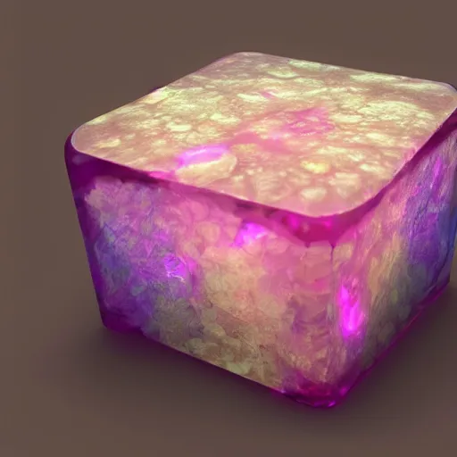 Prompt: jelly cube, sub surface scattering, fantasy art, artstation trending