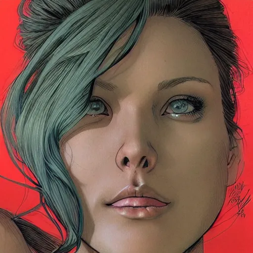 Image similar to a beautiful portrait of a woman Travis Charest style