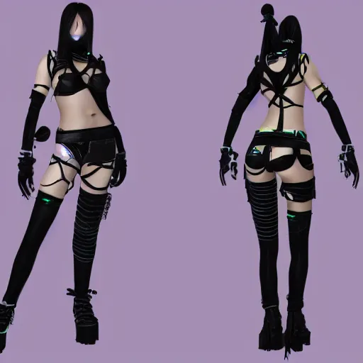 Image similar to cybergoth female character