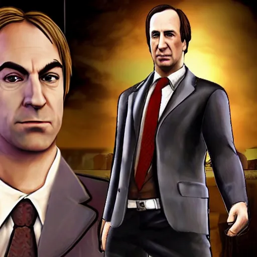 Image similar to saul goodman in various video games