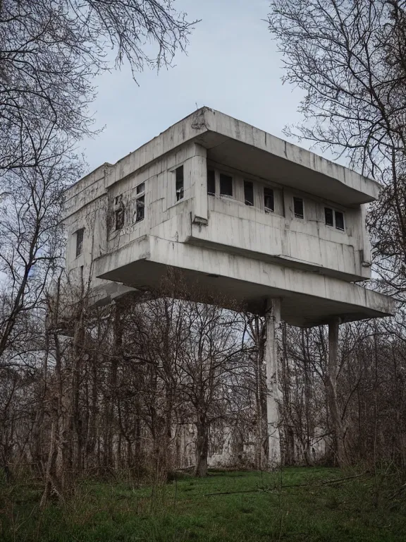 Prompt: soviet panel house, photo, extreme wide shot