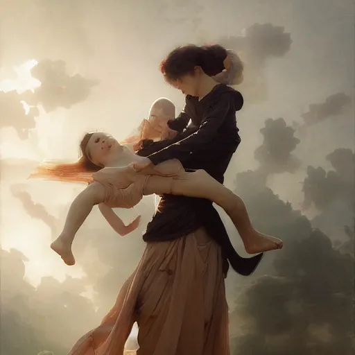 Prompt: Portrait of DataUnion Protocol - TOGETHER is more by Ayami Kojima and Ruan Jia and Mandy Jurgens and Artgerm and william-adolphe bouguereau