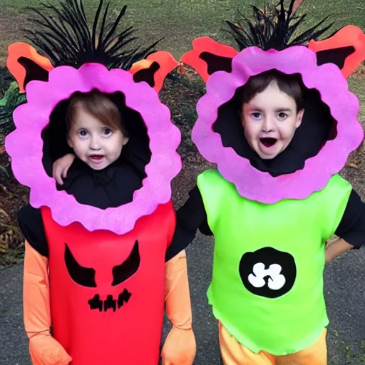 Prompt: coronavirus hallowen costume for kids