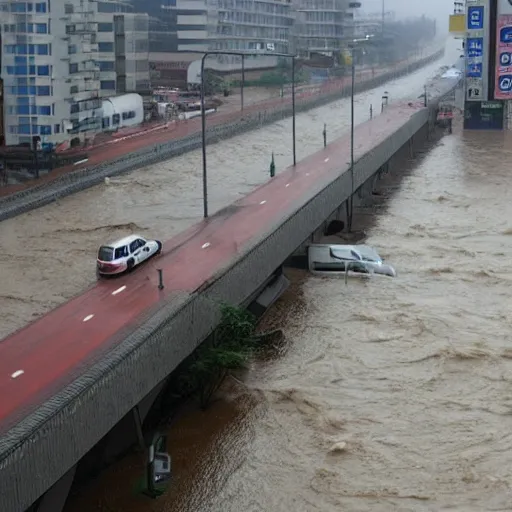 Image similar to heavy rain with flood in south korea