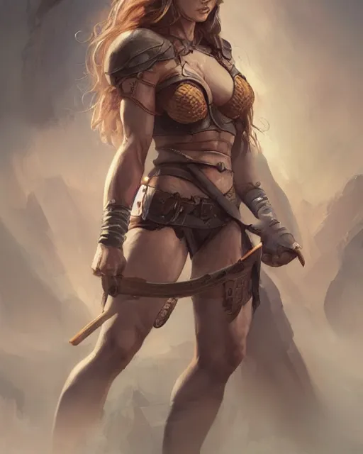 Image similar to beautiful female viking, accurate anatomy, by stanley artgerm lau, wlop, rossdraws, frank frazetta, andrei riabovitchev, marc simonetti, tranding on artstation