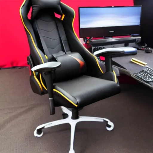 Image similar to a photo of the most uncomfortable gaming chair in the world.