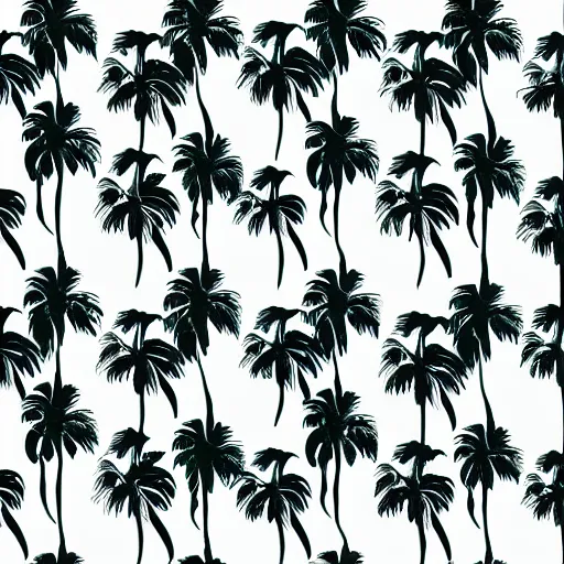 Image similar to y 2 k aesthetic palm tree, neomodernist art style, silver blobs, y 2 k aesthetic