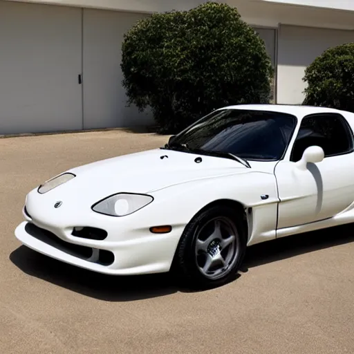 Prompt: white mazda rx 7 fd