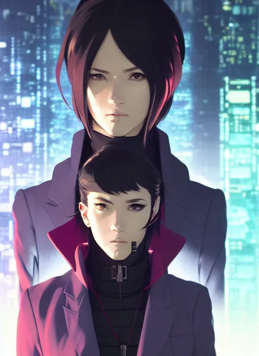 Prompt: a film still portrait of a confident cyberpunk assassin woman, finely detailed features, closeup at the faces, perfect art, at an cyberpunk city, vibrant colours, anime!! anime art, gapmoe grimdark, artstation, trending on pixiv fanbox, painted by greg rutkowski makoto shinkai takashi takeuchi studio ghibli, akihiko yoshida