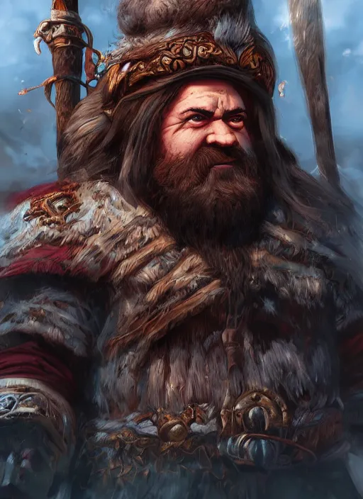 Prompt: A fantasy comic book style portrait painting of a dwarf warrior in a stunning fantasy landscape, unreal 5, DAZ, hyperrealistic, octane render, RPG portrait, dynamic lighting