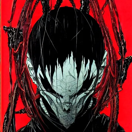 Image similar to Mr Rodgers looking sinister, by Tsutomu Nihei, highly detailed