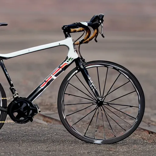 Image similar to road bike made out of ginseng root