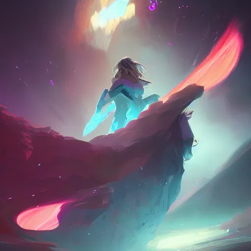 Prompt: arcane, nebula, vortex. in the style of rossdraws, wlop, greg rutkowski, ghibli