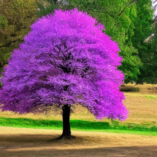 Prompt: purple tree