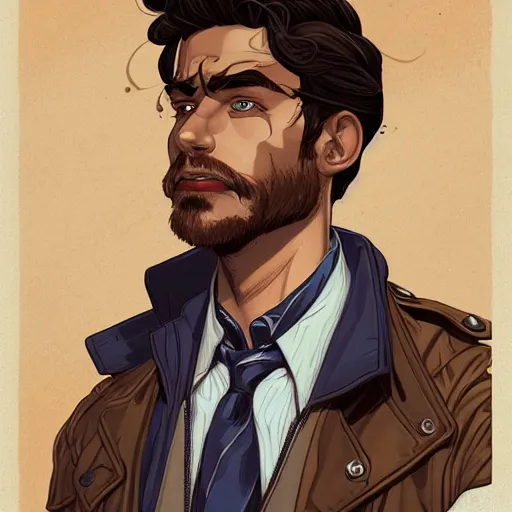 Image similar to head and shoulders portrait of Rufus from Deponia illustration, medium shot, intricate, elegant, highly detailed, digital art, ffffound, art by JC Leyendecker and sachin teng