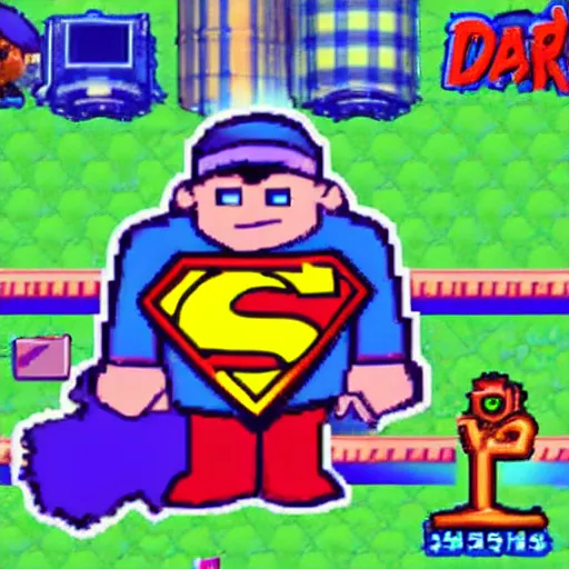 Prompt: Super Darreno video game character