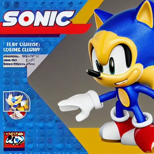 Prompt: sonic the hedgehog fbi chief lego set