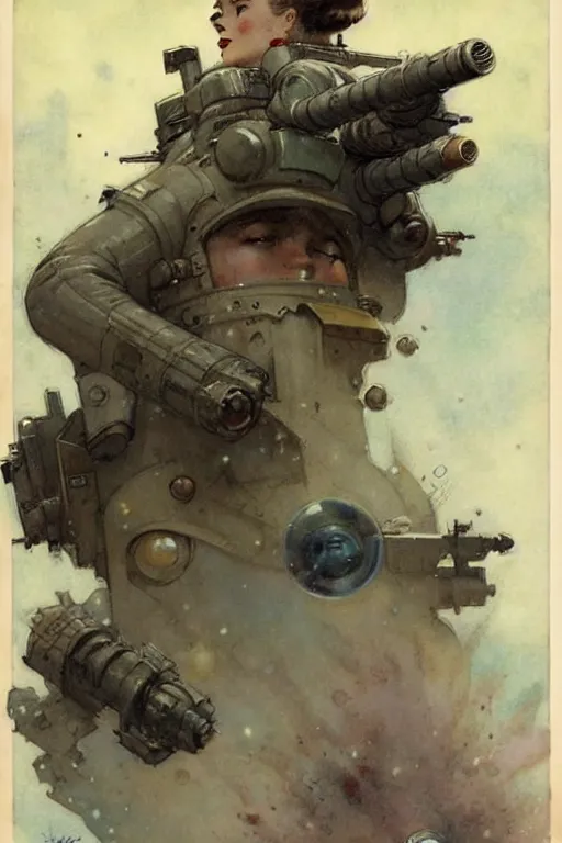 Prompt: ( ( ( ( ( 1 9 5 0 s retro future graphic novel science fiction war cover. muted colors. ) ) ) ) ) by jean - baptiste monge!!!!!!!!!!!!!!!!!!!!!!!!!!!!!!