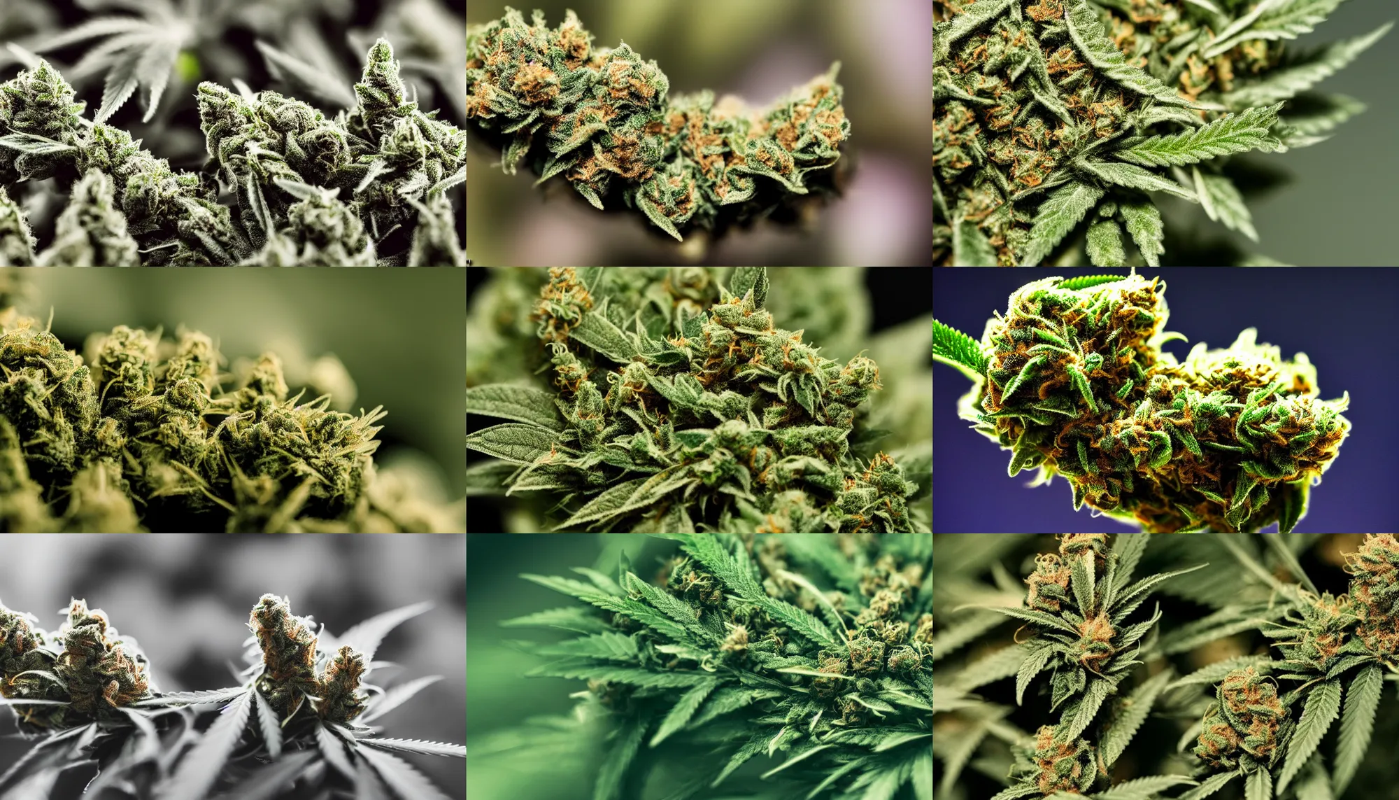 Prompt: cannabis - sativa - trichomes, cinematic lighting, high detail, macro, bokeh