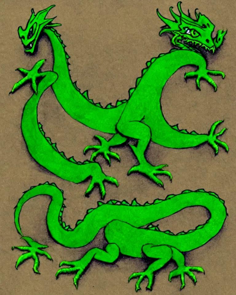 Image similar to a green dragon