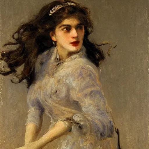 Image similar to action heroine by alfred stevens