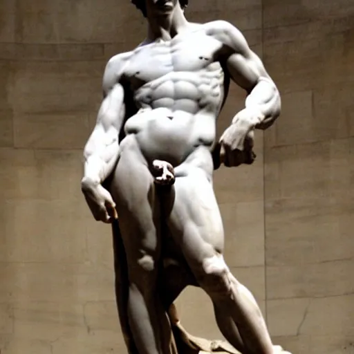 Prompt: david of michelangelo but with a bbc
