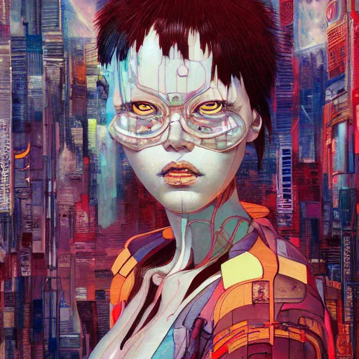 Image similar to citizen portrait soft light painted by james jean and katsuhiro otomo and erik jones, inspired by angolan ghost in the shell anime, smooth face feature, intricate oil painting, high detail illustration, sharp high detail, manga and anime 1 9 9 9
