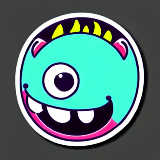 Image similar to cute monster skateboarding, sticker art, cronobreaker, beeple