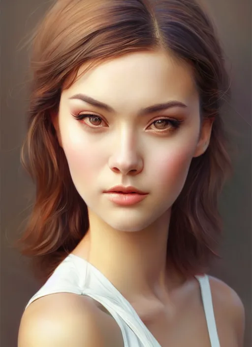 Image similar to photo of a gorgeous young woman in the style of stefan kostic, realistic, professionally, professionally color graded, half body shot, sharp focus, 8 k high definition, insanely detailed, intricate, elegant, art by stanley lau and artgerm