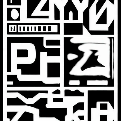 Image similar to black on white graphic design in style of eric hu, y 2 k, brutalism, acid, techno