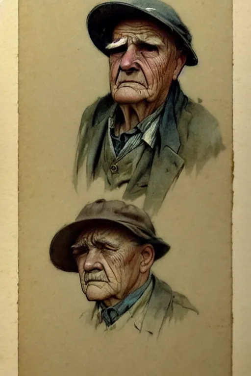 Image similar to ( ( ( ( ( 1 9 5 0 s retro future middle age sad farmer face portrait. muted colors. ) ) ) ) ) by jean - baptiste monge!!!!!!!!!!!!!!!!!!!!!!!!!!!!!!